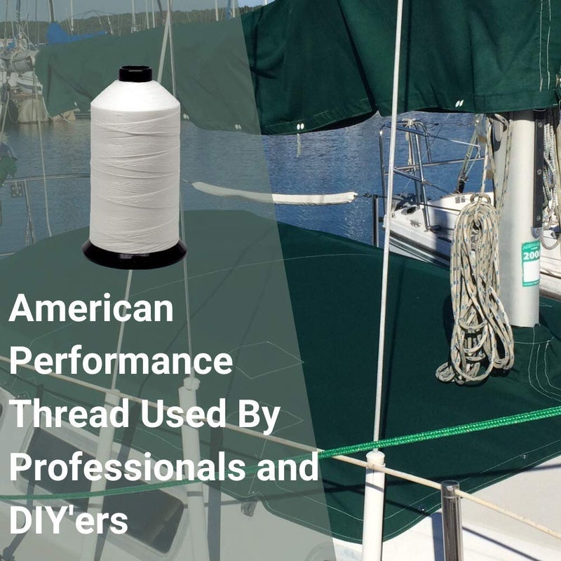 Ez-Xtend #138 Bonded Polyester Thread 100% American Made For Outdoor And Marine Fabric Sewing Applications  Awnings  Tarps  Canvas. For Heavy Duty And Industrial Sewing Machines (White  8 Oz) - Image 2