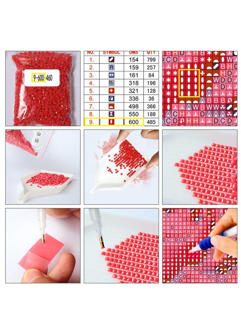 Bluejw 5D Sweet Cat Diamond Painting DIY Full Diamond Series Bedroom Decoration Painting - Image 3