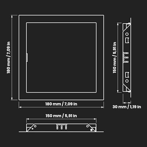 Repa Market 6 x 6 Inch Access Panel for Drywall – White Galvanized Steel Wall Hole Cover/Door Panel/Cover Plates with Latch – Heavy-Duty Service Hatch for Plumbing, Electrical, HVAC Access Door - Image 2