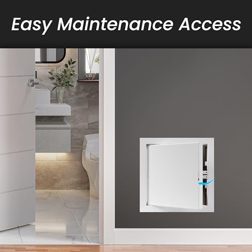 Repa Market 6 x 6 Inch Access Panel for Drywall – White Galvanized Steel Wall Hole Cover/Door Panel/Cover Plates with Latch – Heavy-Duty Service Hatch for Plumbing, Electrical, HVAC Access Door - Image 4