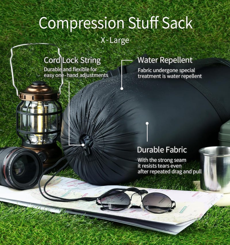 Litume Compression Stuff Sack 6L, 8.5L, 10L, 13L, 16L, Water Resistant Lightweight Compact with Ripstop Fabric Sleeping Bag Sack with Drawstring Closure for Camping, Backpacking, Traveling(E638) - Image 5