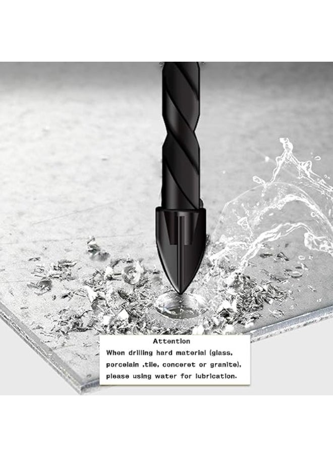 Cool Baby Masonry Drill Bits 7Pcs, TYTA Concrete Drill Bit Set, Cross Carbide Tipped Drill Bits for Drilling Brick, Tile, Concrete, Plastic and Wood Ceramic Tile (3/4/5/6/8/10/12mm)  - Image 2