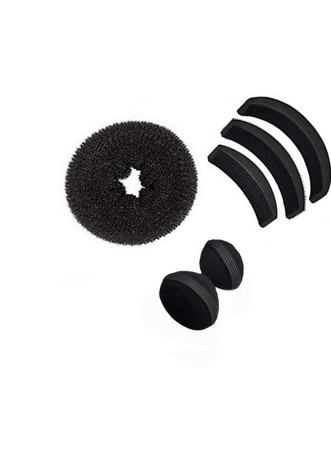 تشاندركاش مجموعة من 6 قطع من إكسسوارات الشعر من CHANDERKASH، قطعة واحدة من دونات + مجموعة من 3 قطع من مشابك الشعر وقطعتين من المشابك - Image 1