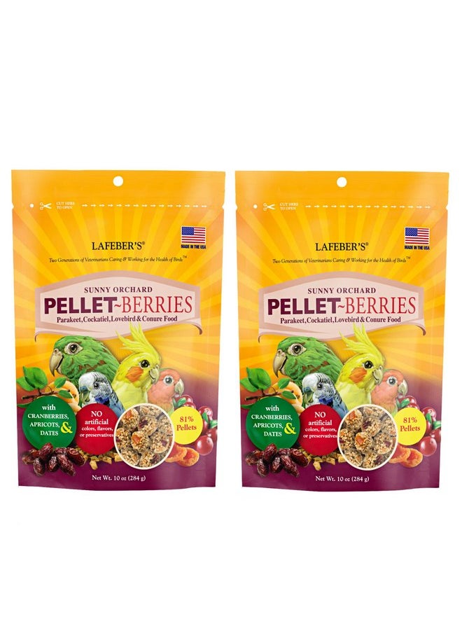 لافيبيرز طعام الطيور الأليفة Pellet-Berries من LAFEBER'S، مصنوع من مكونات غير معدلة وراثيًا ومناسبة للبشر، للطيور الكوكتيل والكونيور والببغاوات (البادجي) والطيور العاشقة (عبوة من قطعتين من PelletBerries، 10 أونصات)  - Image 1
