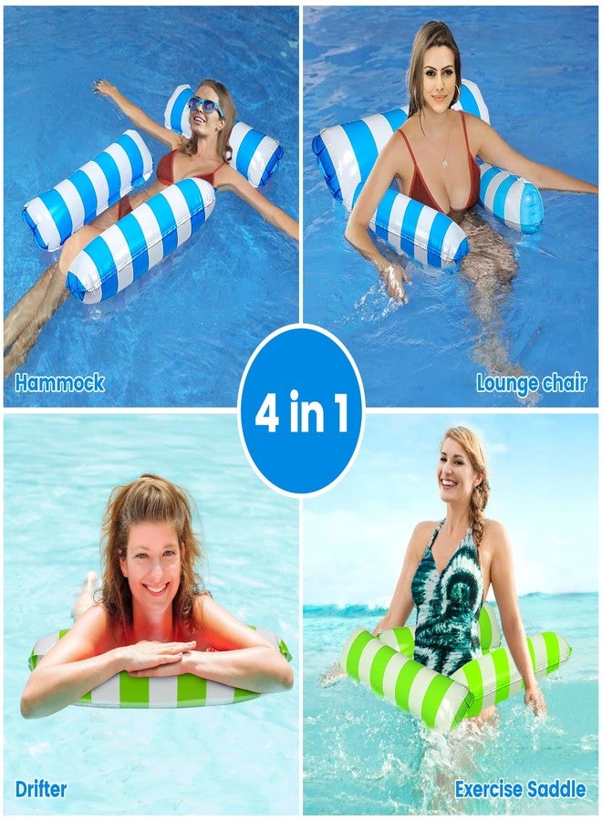 TIWISSES 2 Pack Inflatable Pool Floats 4-in-1 Pool Hammock with Bottom Mesh 3 Tubes Inflatable Hammock for Adults,Portable Floating Chair Bed for Travel, Swimming Pool Hot Tub - Image 4
