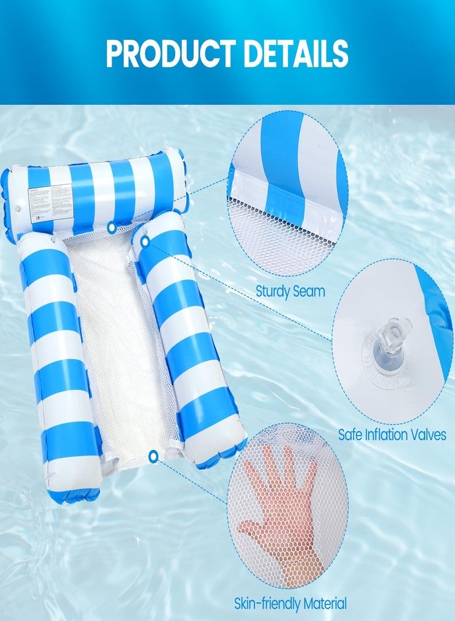 TIWISSES 2 Pack Inflatable Pool Floats 4-in-1 Pool Hammock with Bottom Mesh 3 Tubes Inflatable Hammock for Adults,Portable Floating Chair Bed for Travel, Swimming Pool Hot Tub - Image 3