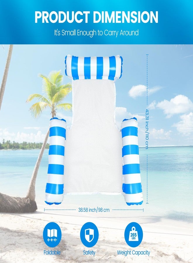 TIWISSES 2 Pack Inflatable Pool Floats 4-in-1 Pool Hammock with Bottom Mesh 3 Tubes Inflatable Hammock for Adults,Portable Floating Chair Bed for Travel, Swimming Pool Hot Tub - Image 2