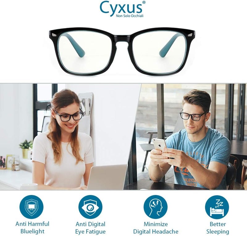 Cyxus Blue Light Glasses for Men Women Reduce Eye Strain UV Blocking for Computer Screen 8082 - Image 3