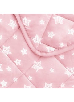 Moonsea Moonsea Baby Girl Blanket 2 Pack Lightweight, Ultra Soft Blanket Kids Toddler Comforter Quilted Warm Blanket with Lovely Star Print, Comfortable Down Alternative Baby Blanket, 39x47 Inches  - Image 4