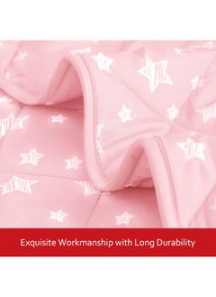 Moonsea Moonsea Baby Girl Blanket 2 Pack Lightweight, Ultra Soft Blanket Kids Toddler Comforter Quilted Warm Blanket with Lovely Star Print, Comfortable Down Alternative Baby Blanket, 39x47 Inches  - Image 3