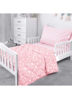 Moonsea Moonsea Baby Girl Blanket 2 Pack Lightweight, Ultra Soft Blanket Kids Toddler Comforter Quilted Warm Blanket with Lovely Star Print, Comfortable Down Alternative Baby Blanket, 39x47 Inches  - Image 5
