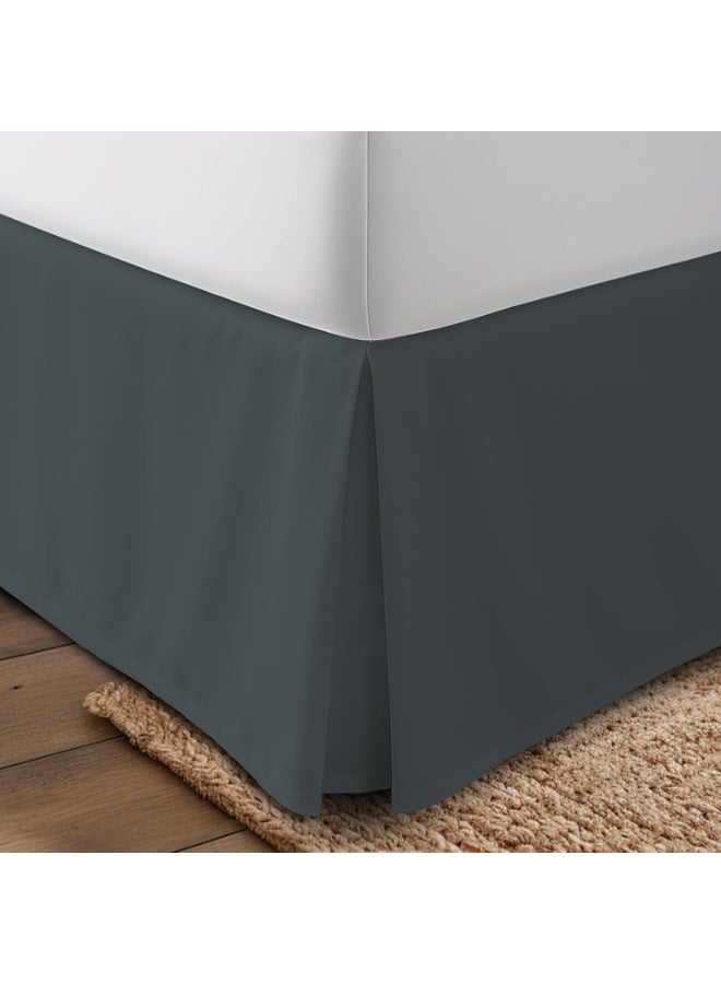 Utopia Bedding King Bed Skirt - Soft Quadruple Pleated Ruffle - Easy Fit with 16 Inch Tailored Drop - Hotel Quality, Shrinkage and Fade Resistant (King, Grey) - Image 1