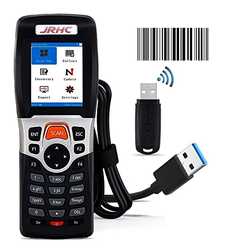 JRHC Wireless Barcode Scanner JRHC Inventory Scanner Collector Portable Data Terminal Inventory Device USB Barcode Scanner 1D PDT with 2.2 Inch TFT Color LCD Screen for Store, Supermarket, Warehouse - Image 1
