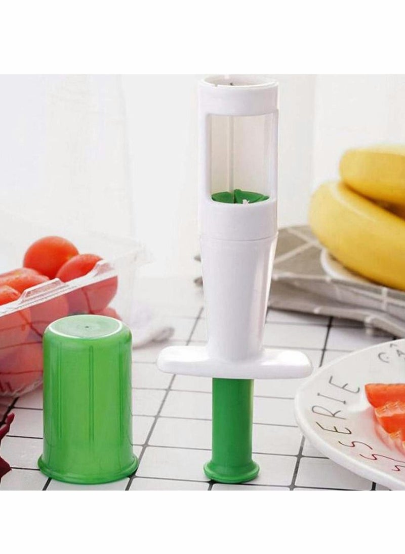 Excefore قطاعة العنب، قطاعة الفراولة، قاطع الطماطم الصغيرة، قاطع الكرز، أدوات صنع سلطة الفواكه، مقسم الفواكه، مناسب لجميع أنواع الفواكه الصغيرة (مع سكين الفواكه) - Image 3