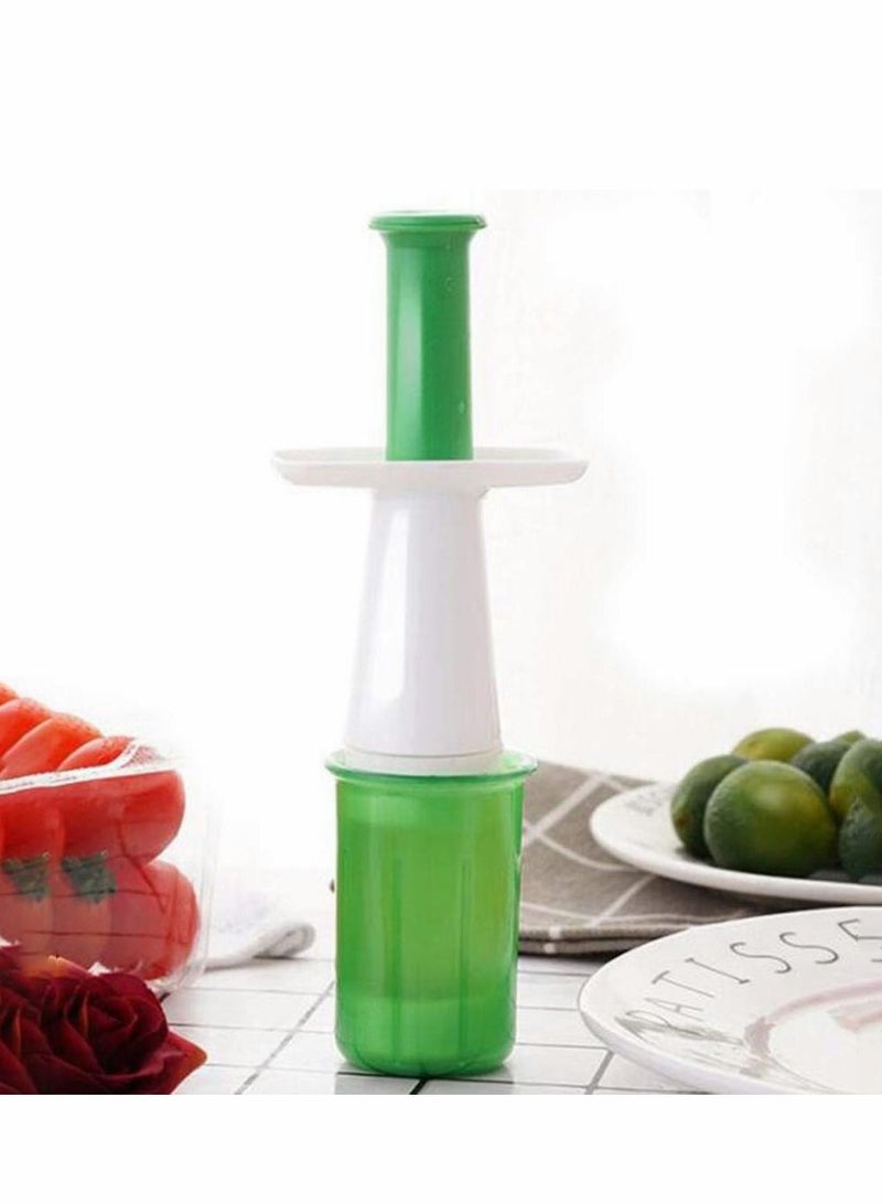 Excefore قطاعة العنب، قطاعة الفراولة، قاطع الطماطم الصغيرة، قاطع الكرز، أدوات صنع سلطة الفواكه، مقسم الفواكه، مناسب لجميع أنواع الفواكه الصغيرة (مع سكين الفواكه) - Image 4