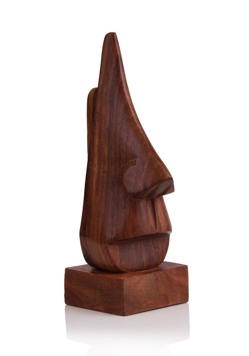 ARMAN SPOONS Royals Wooden Goggle Spectacle Stand Glass Holder NoseShaped Stand for Eyeglass 1piece - Image 5