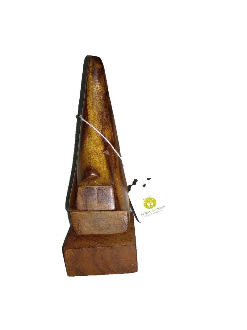 ARMAN SPOONS Royals Wooden Goggle Spectacle Stand Glass Holder NoseShaped Stand for Eyeglass 1piece - Image 4