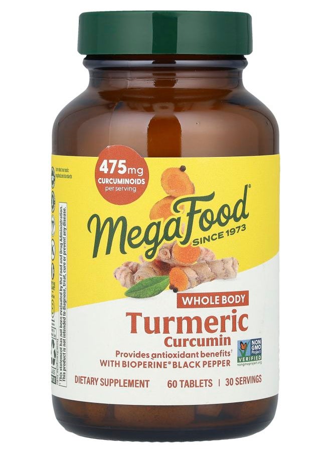 MegaFood Turmeric Curcumin 60 Tablets 