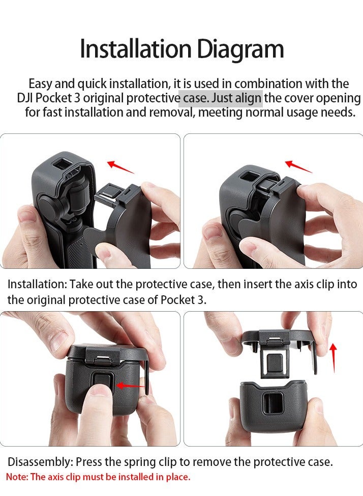 Pocket 3 Cover Case for DJI Osmo Pocket 3 Accessories,3 CPL/ND Filter Storage Slots,Protect Pocket 3 Gimbal from Impacts  - Image 4