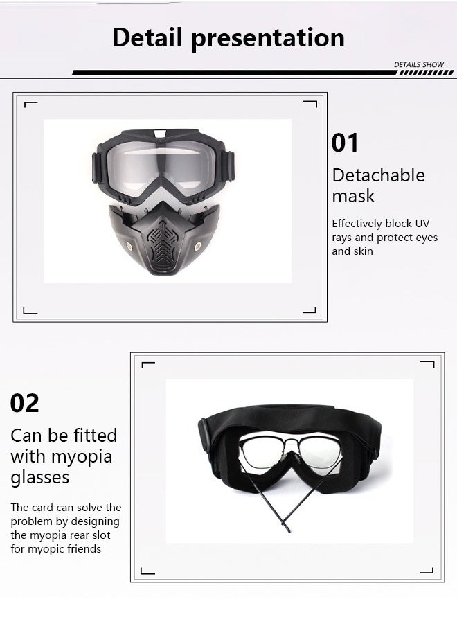 Generic - Mask Goggles Harley Off-road Motorcycle Goggles Riding Helmet Ski Retro Goggles Glasses Bicycle - Image 1