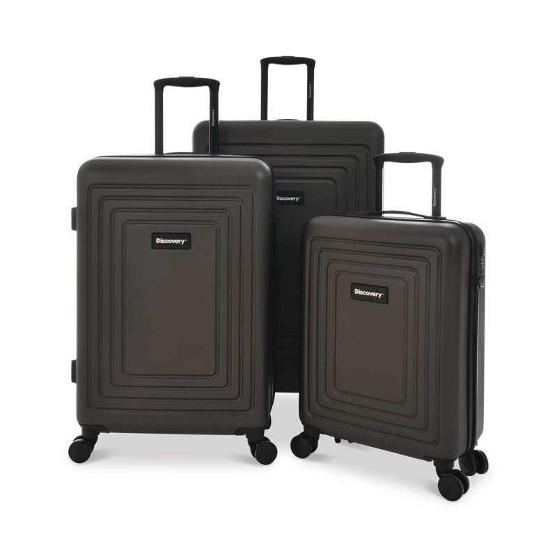 Discovery ABS Trolley 3-Piece Luggage Set D024HA/3P Expandable Hard Shell Suitcase Set with TSA Lock & 4 Double Spinner Wheels (S, M, L) - Image 1
