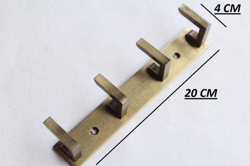 JWL Cloth Hooks Hanger Door Wall Bedroom Bathroom Hooks Rail with Screws and Grips for Hanging Keys,Clothes,Towel Hook (Antique Pack of 1) - Image 3