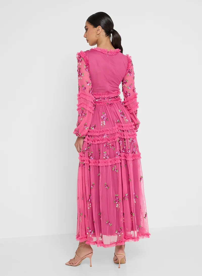 فروك اند فرل Embellished Lace Detail Midi Dress