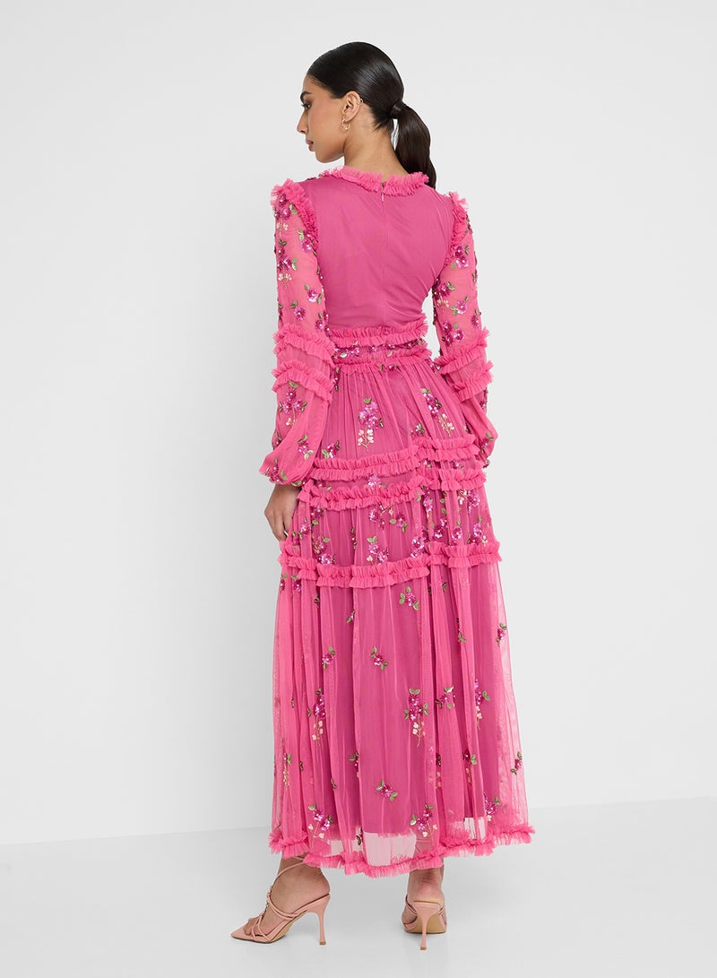 فروك اند فرل فستان ميدي مزين بتفاصيل دانتيل - Image 2