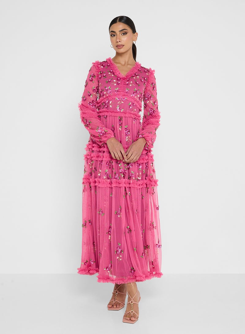 فروك اند فرل فستان ميدي مزين بتفاصيل دانتيل - Image 4