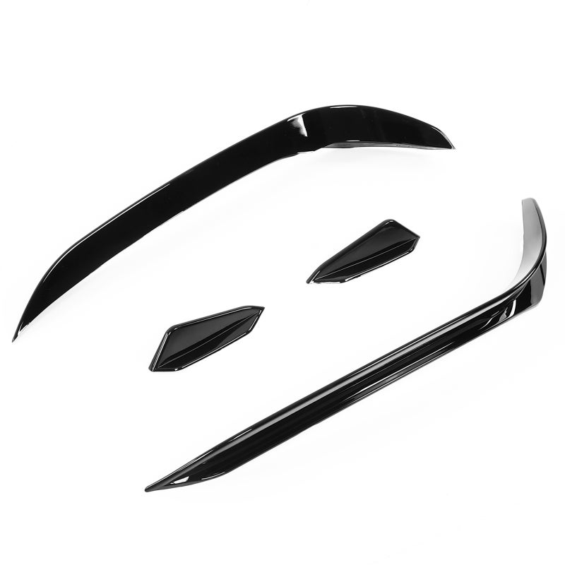 Front Bumper Canard Glossy Black UV Protective Coating Front Bumper Fin - Excellent Fitment for MK7.5 2017-2020 Front Bumper Spoiler for Aggressive Look - Image 4