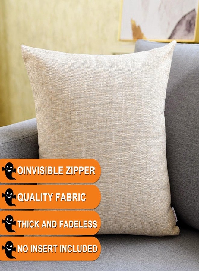 Whaline 4Pcs Halloween Pillow Covers Van Gogh Ghost Starry Sky Throw Pillow Case Decorative Cushion Cover for Sofa Couch Bed Home Office, 18 x 18 Inch - Image 3