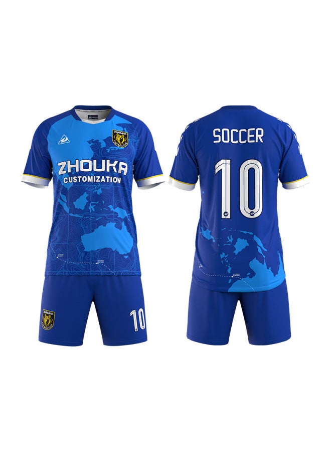 Sublimation Football Clothes Short-sleeved Suit Children's Quick-drying Long-sleeved Sports Training Shirt Team Clothes Football Clothes Customization