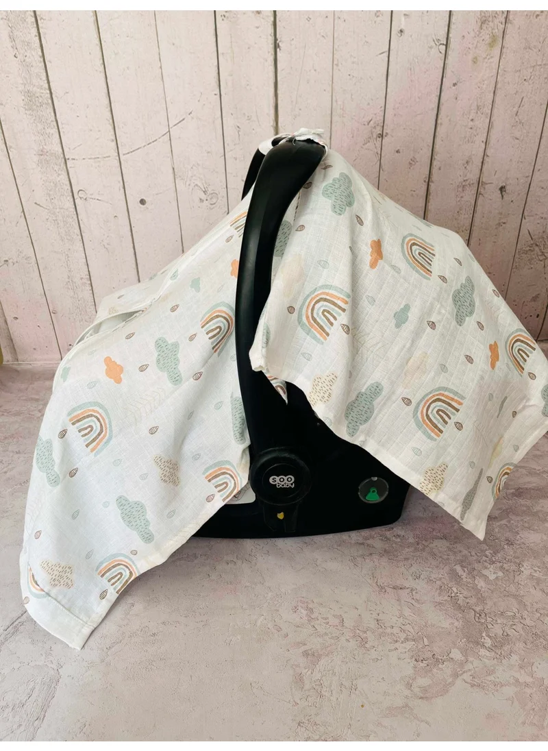 juniperus Rainbow Muslin Cloth Stroller Cover