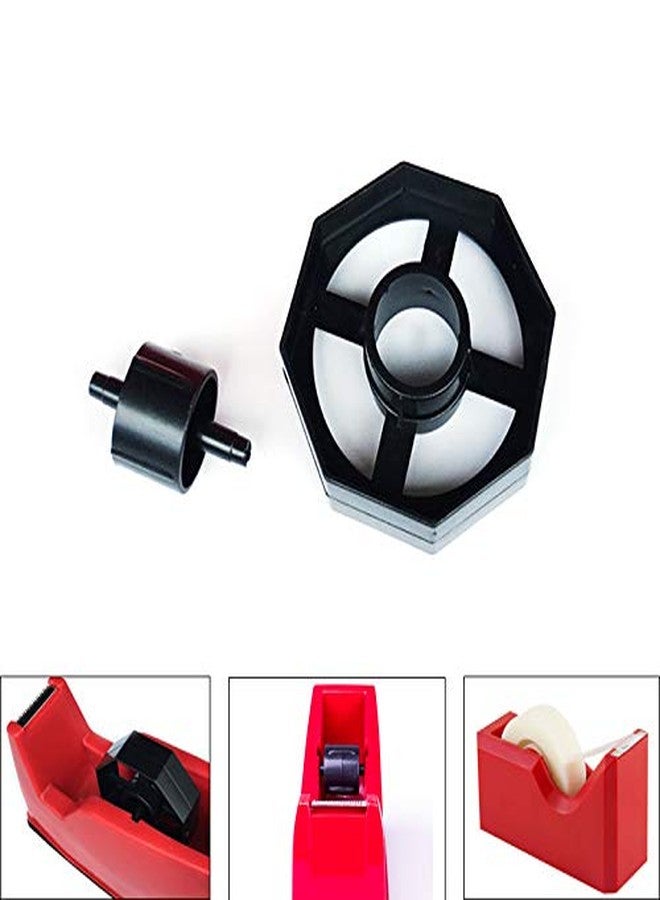 SEIWEI 36mm Plastic Tape Dispenser Wheel Tape Replacement Core Wheel for Standard Desk Top Tape Dispensers Black - Image 4
