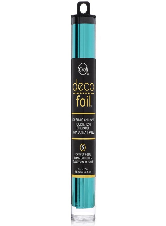 iCraft Deco Foil, 5 Transfer Sheets, 6" x 12", Aqua