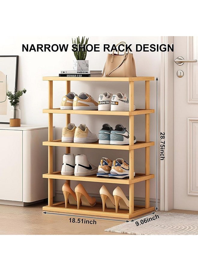 Evolluxi Wooden Shoe Rack for Home - Adjustable Shoe Stand Organizer with Door - Slipper, Chappal, Shoe Cabinet - Indoor Outdoor use, Multipurpose Shelf (47X3 Layer) - Image 5