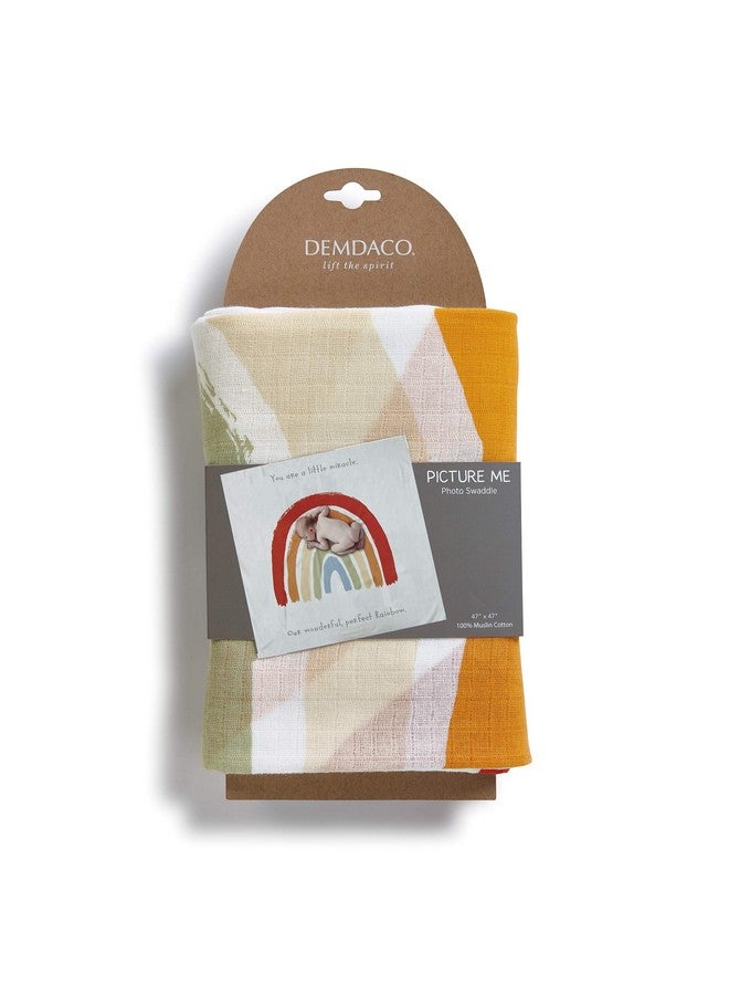 DEMDACO Little Miracle Perfect Rainbow 47 x 47 Children's Photo Swaddle Blanket - Image 3