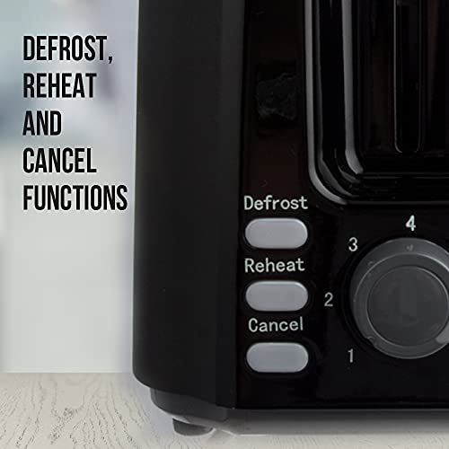 Havells Crisp Plus Pop-Up Toaster | 2 Slices | 750 Watts | 7 Heat Settings | Reheat,Defrost & Cancel Functions | Auto Bread Centering | Cool Touch | Crumb Tray for Easy Cleaning | 2Yr Warranty | Black - Image 5