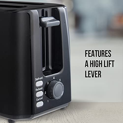 Havells Crisp Plus Pop-Up Toaster | 2 Slices | 750 Watts | 7 Heat Settings | Reheat,Defrost & Cancel Functions | Auto Bread Centering | Cool Touch | Crumb Tray for Easy Cleaning | 2Yr Warranty | Black - Image 2