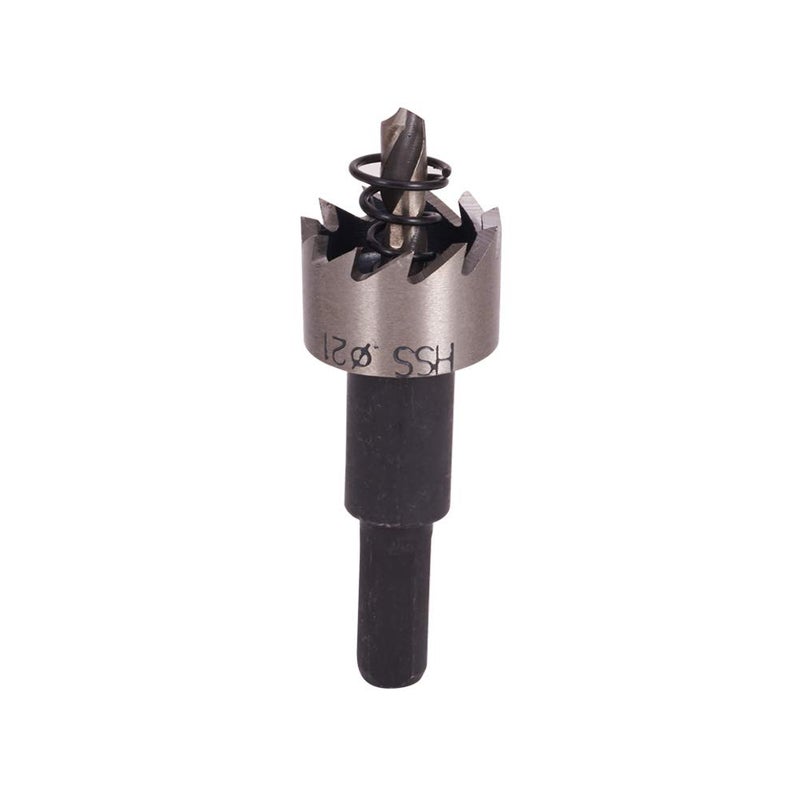 Othmro Utoolmart 21mm Black HSS Drill Bit Hole Saw Cutter 70mm Length for Metal Alloy Wood 1pcs - Image 1