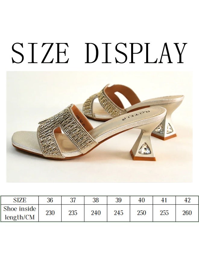 BOTELI With A Shiny Upper And A High Heel, The Women's Sizes 36-42 Sandal Series Features A Square Toe DesignMaking It A Fashionable Item For Height Enhancement - Image 2