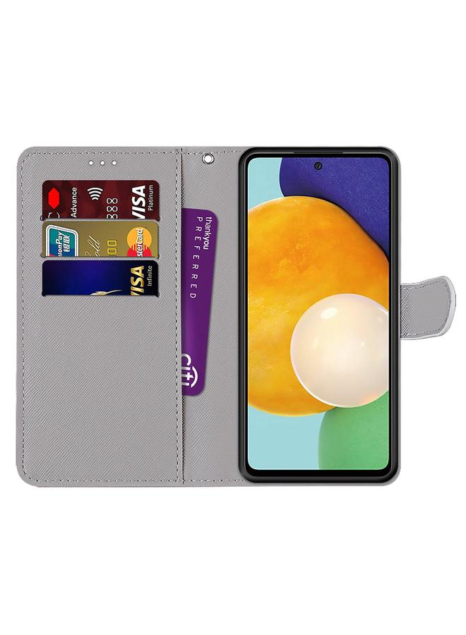 اس-توب جراب لهاتف Samsung Galaxy A33 5G، جراب هاتف جلدي قلاب أفقي بتصميم متقاطع ملون مع حامل وفتحات للبطاقات ومحفظة وحبل - Image 3