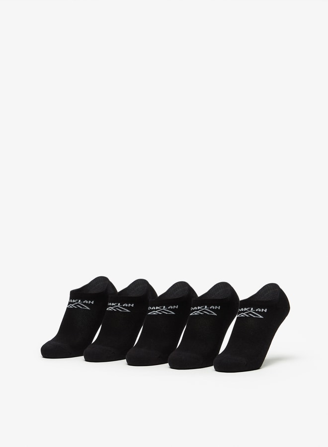 أوكلان جوارب رياضية نسائية بطول الكاحل بطبعة شعار - عبوة من 5 قطع - Image 1