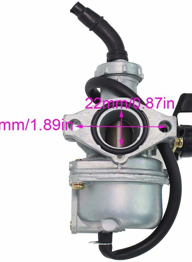 TOPEMAI PZ22 Carburetor for 110cc 125cc Dirt Bikes Pit Bike Monkey Scooter ATV Quad Go Karts 22mm Carb with Air Filter Spark Plug by - Image 3