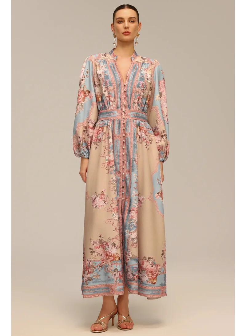 Bella Barnett Dorte Long Sleeve Floral Printed Maxi Dress