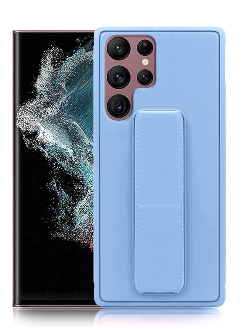 BORTONY Galaxy S22 Ultra Case, Fully Covered With Finger Grip Stand Holder Anti Slip Shockproof Protective Case Cover For Samsung Galaxy S22 Ultra - Image 1