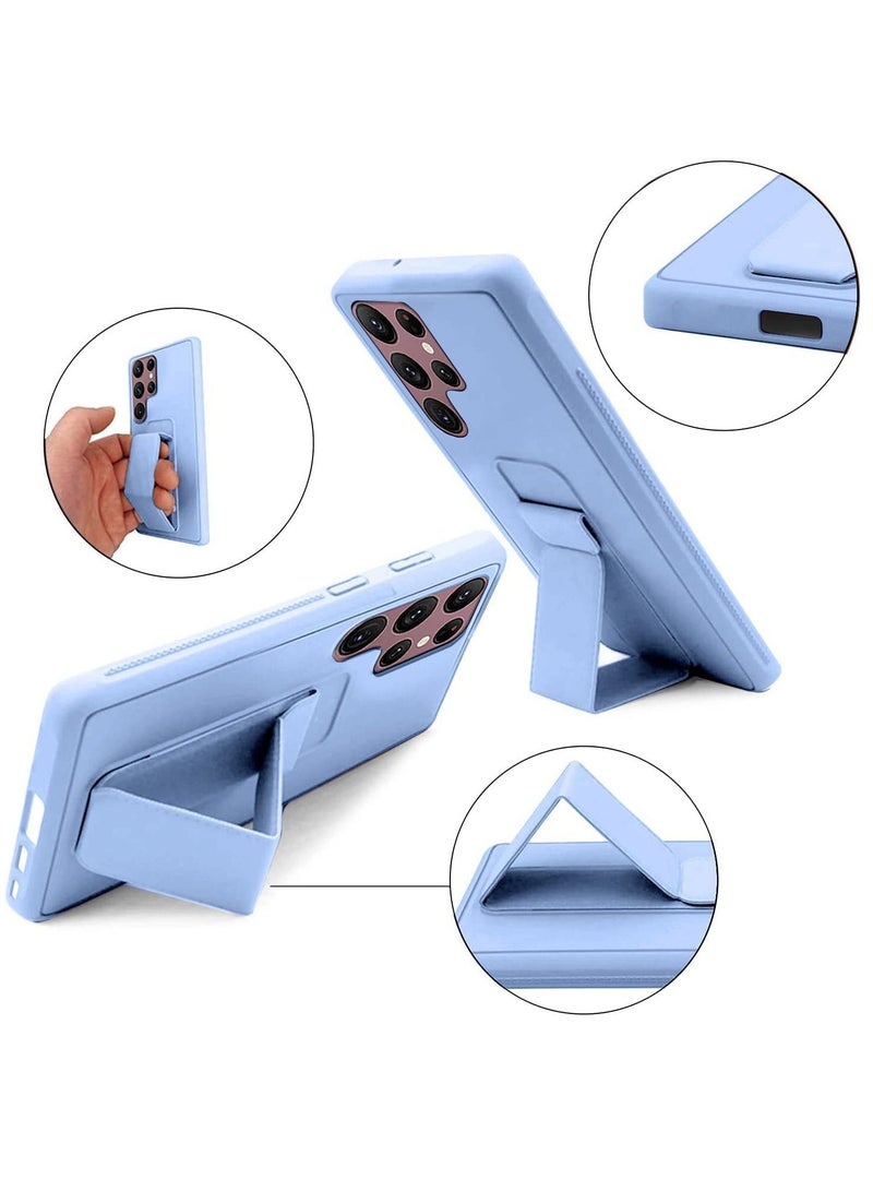 BORTONY Galaxy S22 Ultra Case, Fully Covered With Finger Grip Stand Holder Anti Slip Shockproof Protective Case Cover For Samsung Galaxy S22 Ultra - Image 4