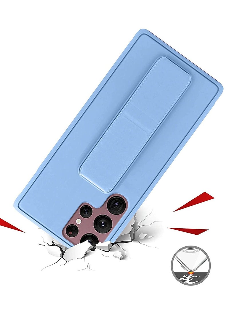 BORTONY Galaxy S22 Ultra Case, Fully Covered With Finger Grip Stand Holder Anti Slip Shockproof Protective Case Cover For Samsung Galaxy S22 Ultra - Image 2