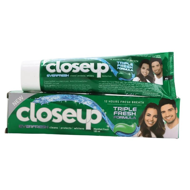 Closeup Triple Fresh Formula Cleans Protects and Whitens Teeth with Menthol Fresh - 100ml - Image 1