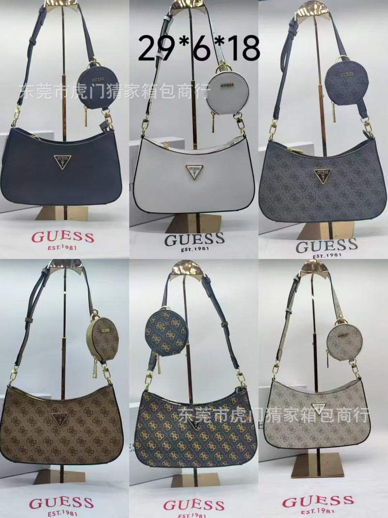 Gs New Simple Style Mother Bag Underarm Bag Solid Color Dumpling Bag Crescent Bag Flip Cover Shoulder Crossbody Women'S Bag - Image 2
